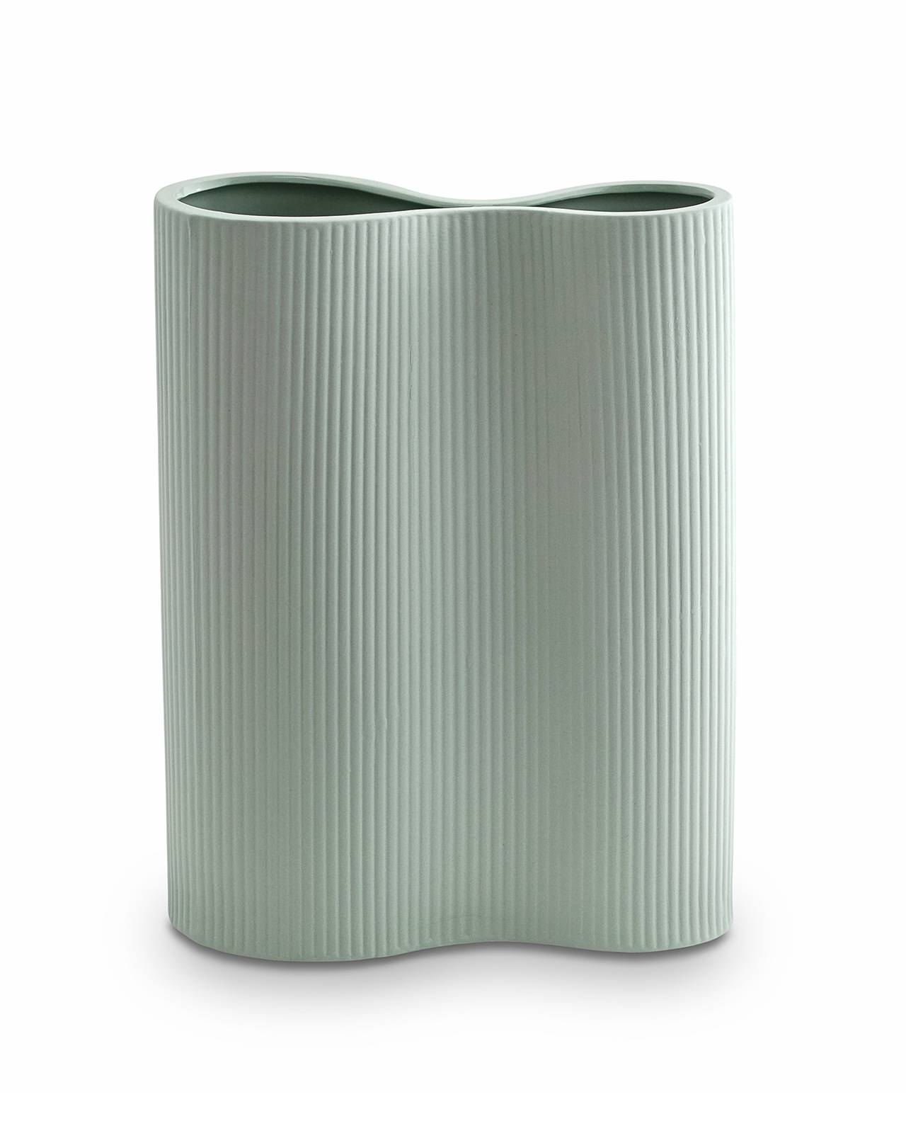Marmoset Found Ribbed Infinity Vase Blue