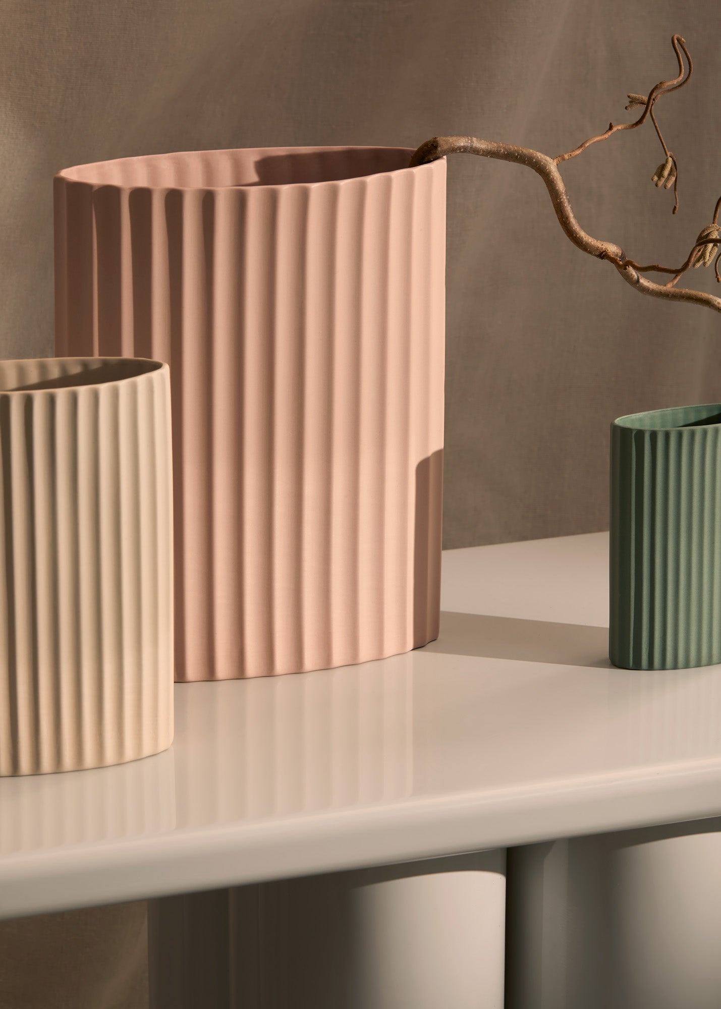 Ripple Vase Icy Pink Large