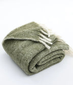 Throw NZ Wool  Olive Khaki