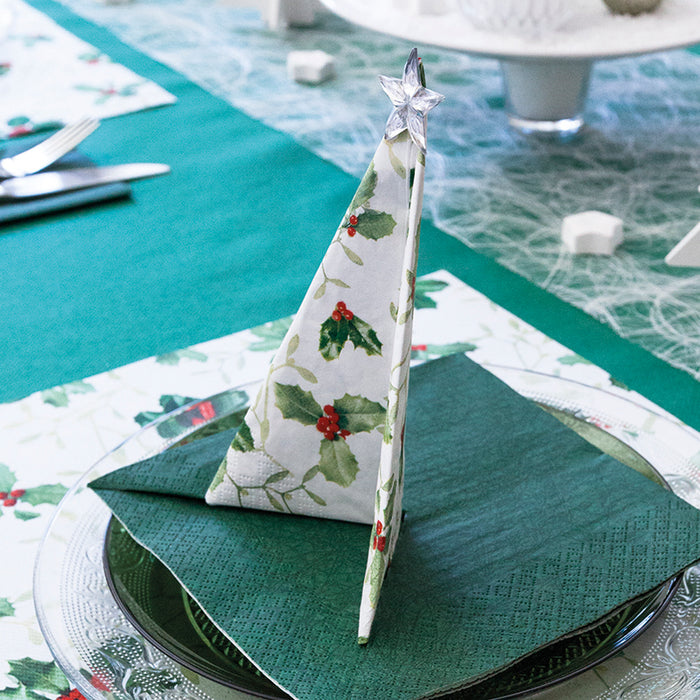 Ilex and Mistletoe Napkins