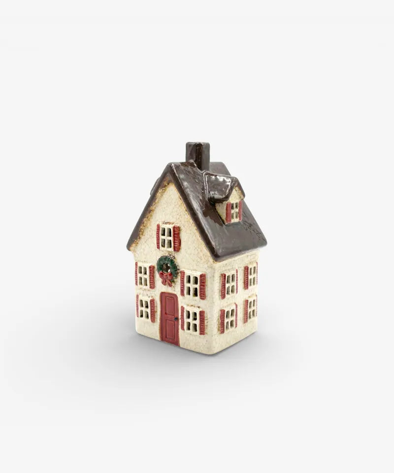 Alsace Tea Light Tall Villa with Bow Wreath