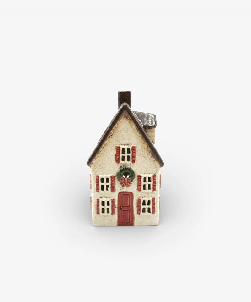 Alsace Tea Light Tall Villa with Bow Wreath