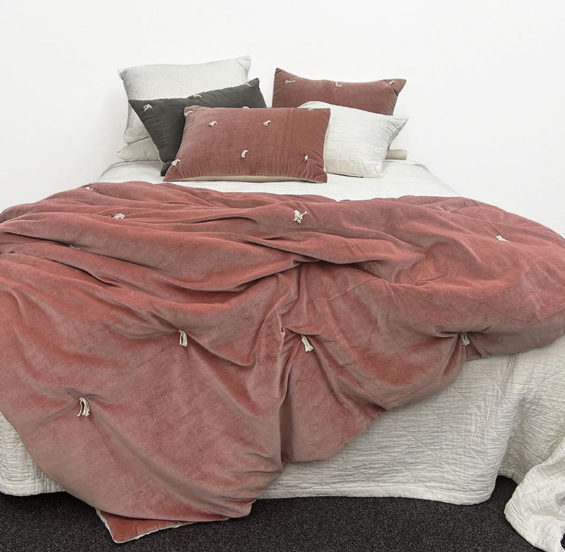 Quilt Oakura  Super King Blush