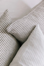 Linen Stripe Cushion 50x40cm Storm