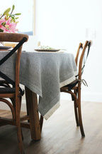 Tablecloth Herringbone Dark Slate 140cm W x240cm L