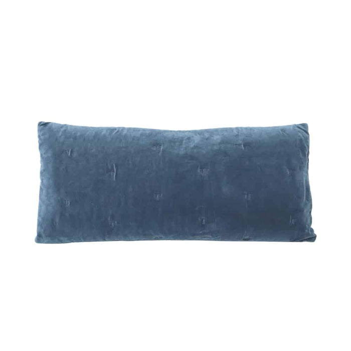 Velvet Cushion Mason Bee  Breakfast 30x60cm Navy