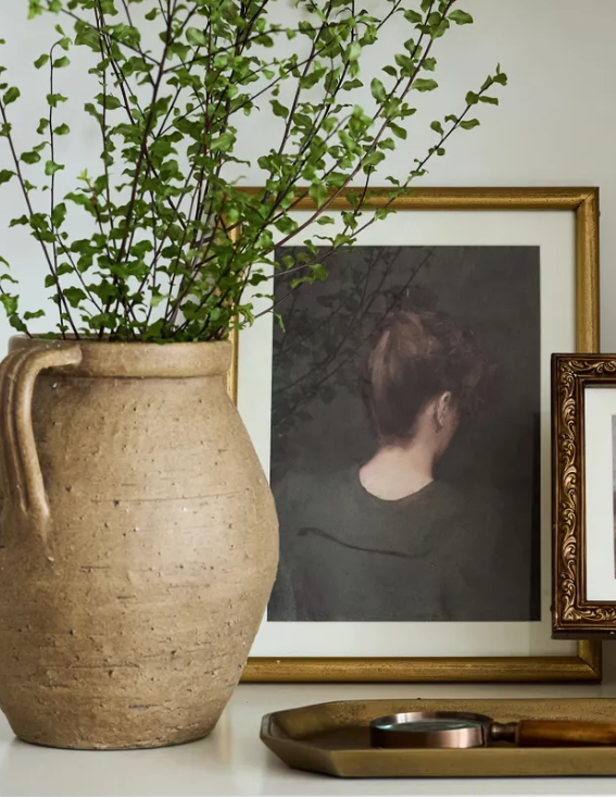 Art Vintage Potrait of a Lady in Green