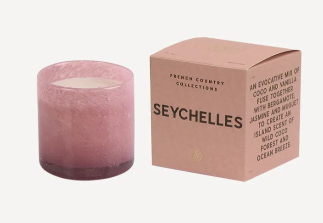 Seyschelles Glass Candle
