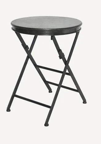 Folding Side Table Black