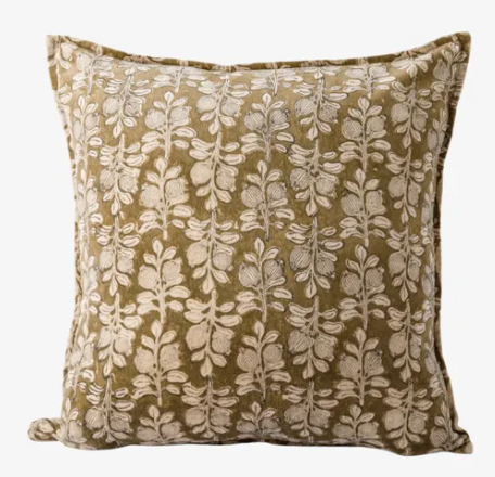 Vine Handblocked Cushion Cover