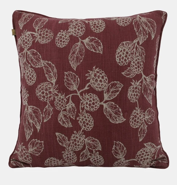 Berry and Bug Cushion Red