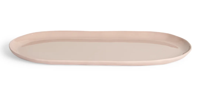 Marmoset Found Cloud Oval Plate Icy Pink Ceramic