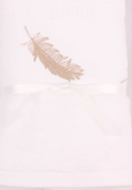 Hand Towel Embroidered Feather