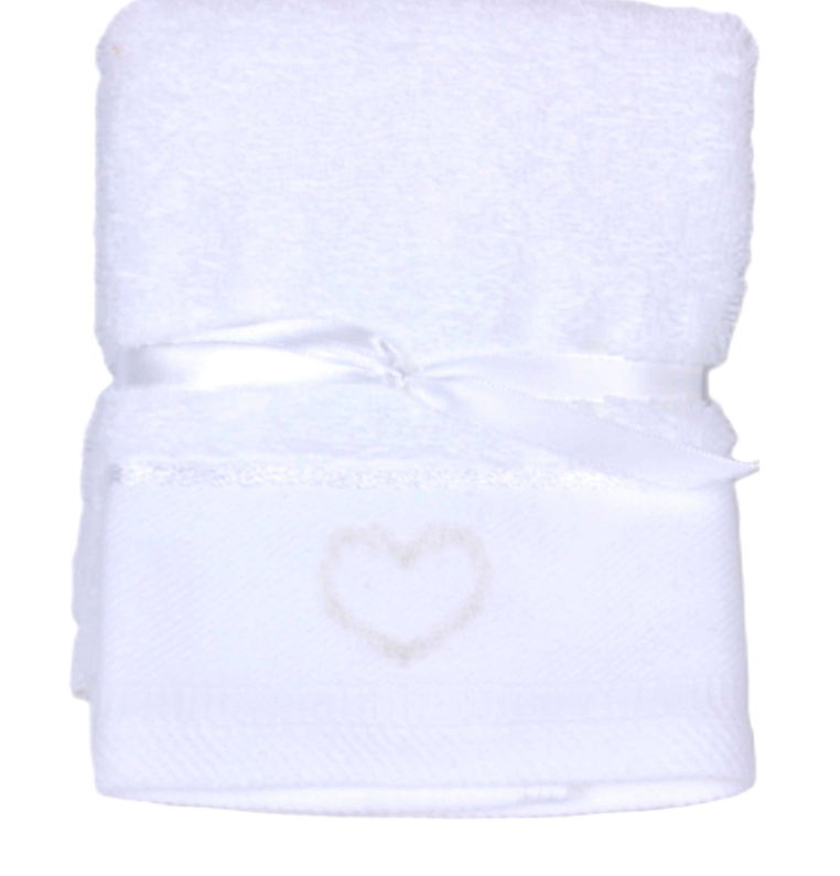 Facecloth Heart set of Two