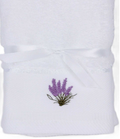 Facecloth  Embroidered with a Lavender set of Two