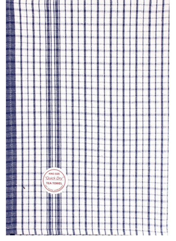 Commercial Dobby Tea Towel  Blue
