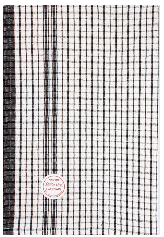 Commercial Tea Towel Dobby Black