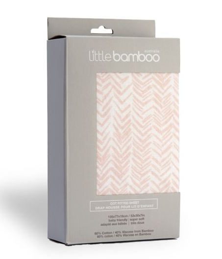 Cot Sheet Set Jersey Pink