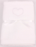 HandTowel  Embroidered Hearts