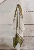 Tea Towel Green Selvedge Edge