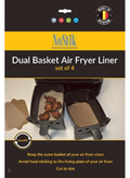 Dual Basket Air Fryer Liners set of two