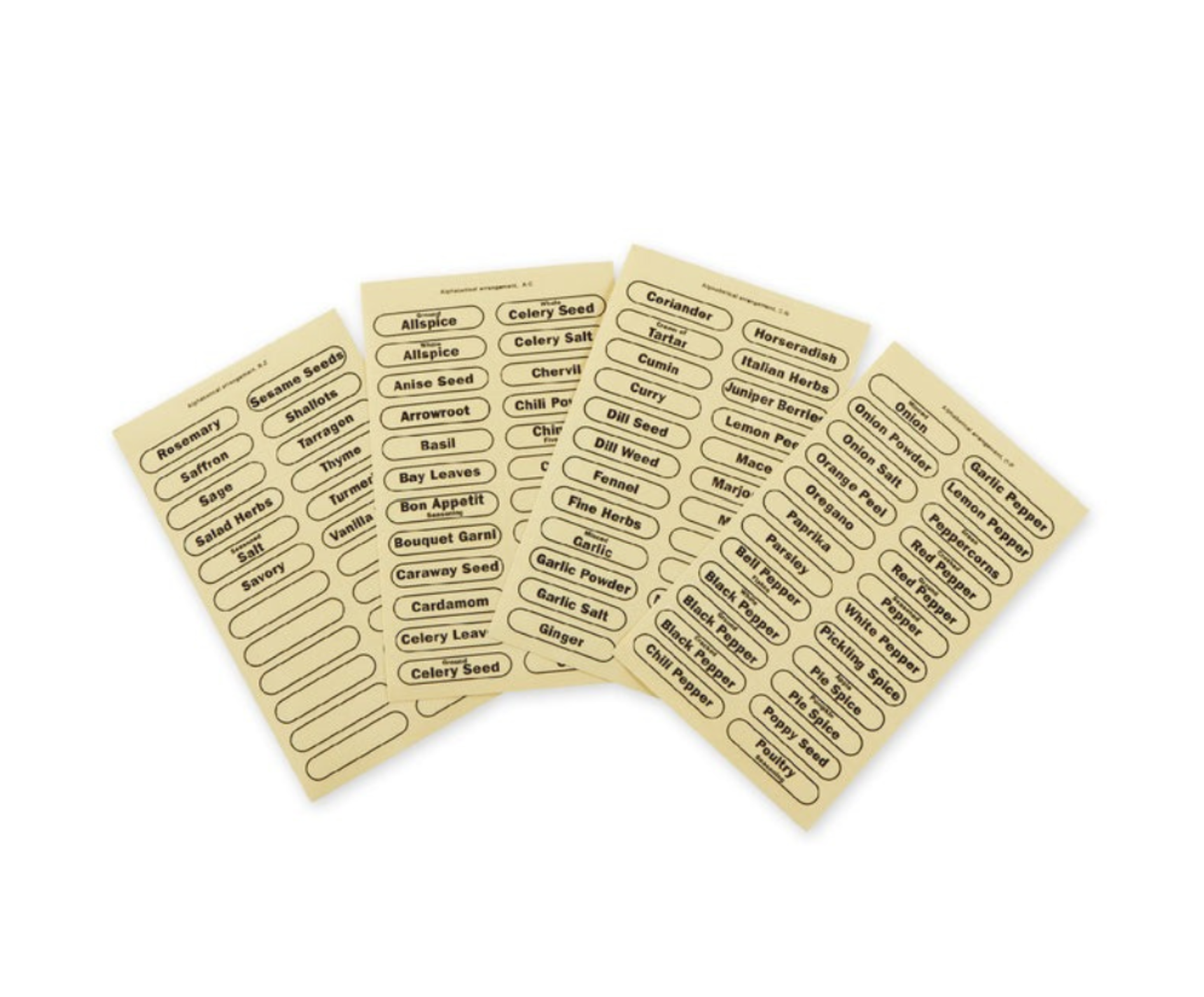 Herb and Spice Labels