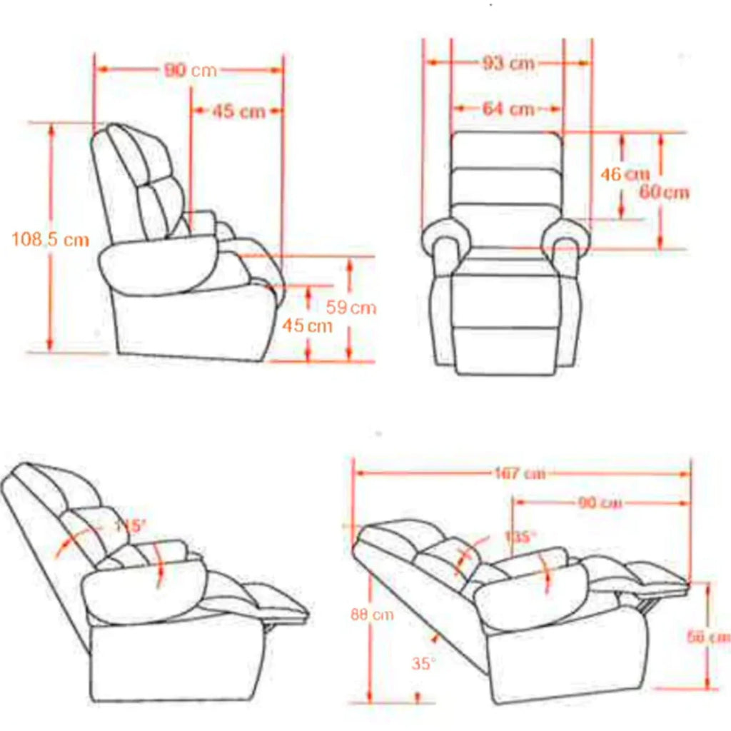 Cocoon Recliner Chair Twin Motor xxl