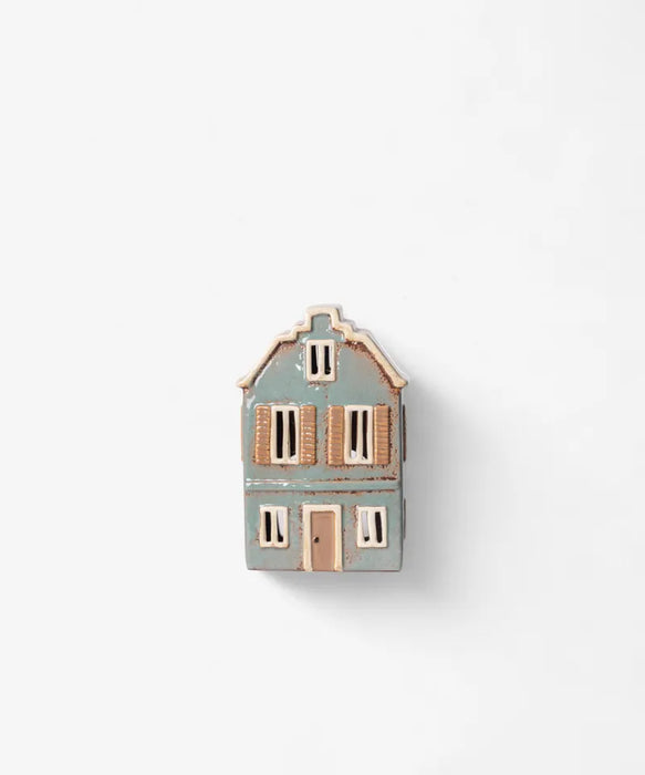 Alsace Tea Light with Shutters - Blue