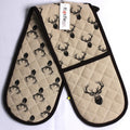 Double Oven Mitt Stag