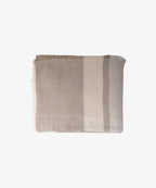 Stripe Linen Tablecloth Stone Small 280cmLx150cmW
