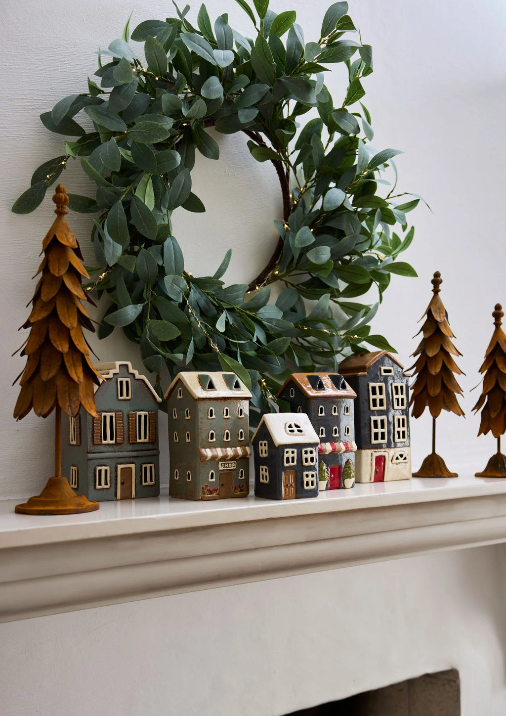 Alsace Tea light House Nordic Navy