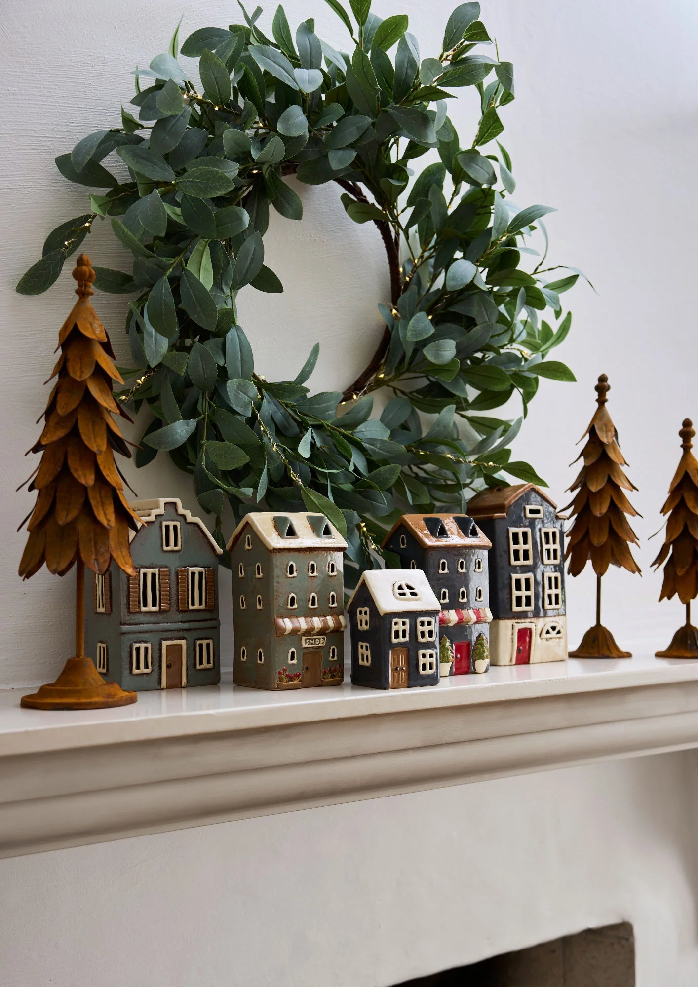 Alsace Tea light House Nordic Navy