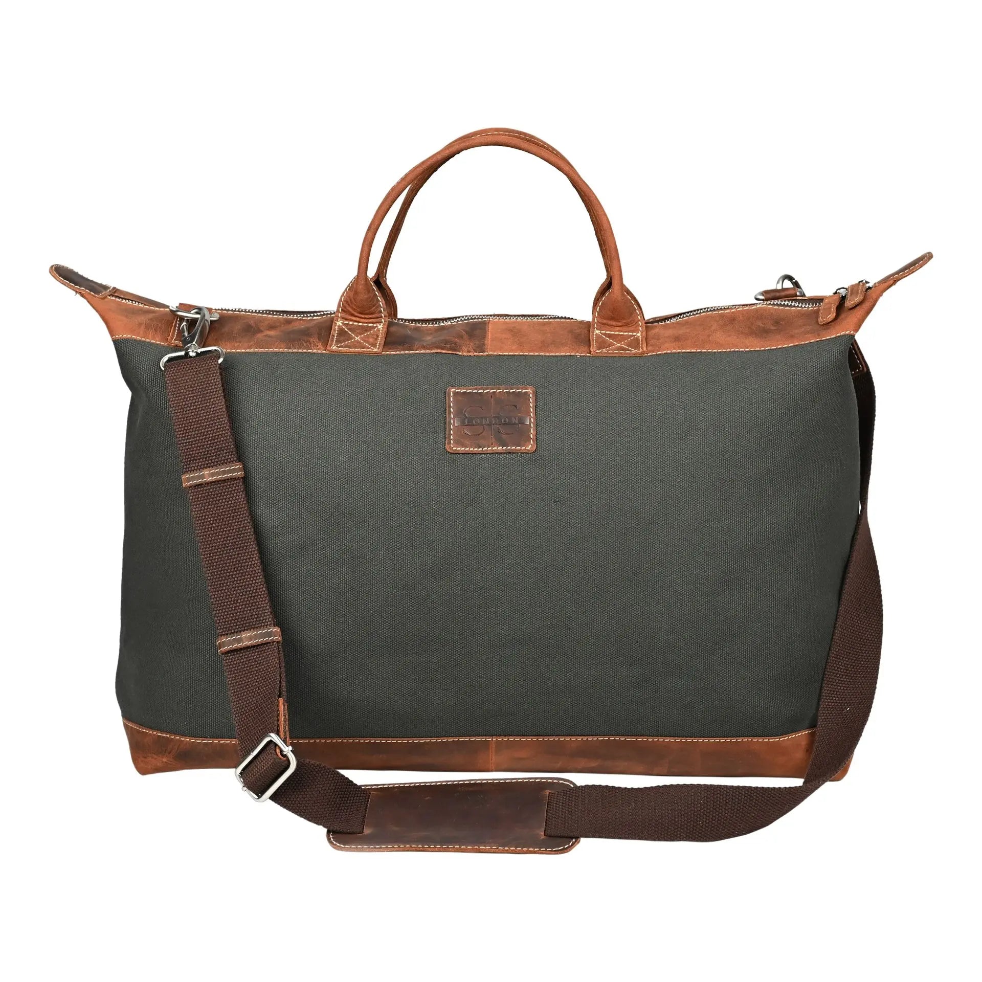 S&S London Rugged Collection Canvas Weekend Bag Olive