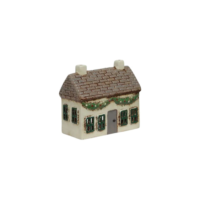Christmas Tea Light Cottage with Swag
