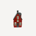 Alsace Tea Light Cottage Red with Wreath