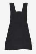 Apron Cross Back Stonewashed Linen Black