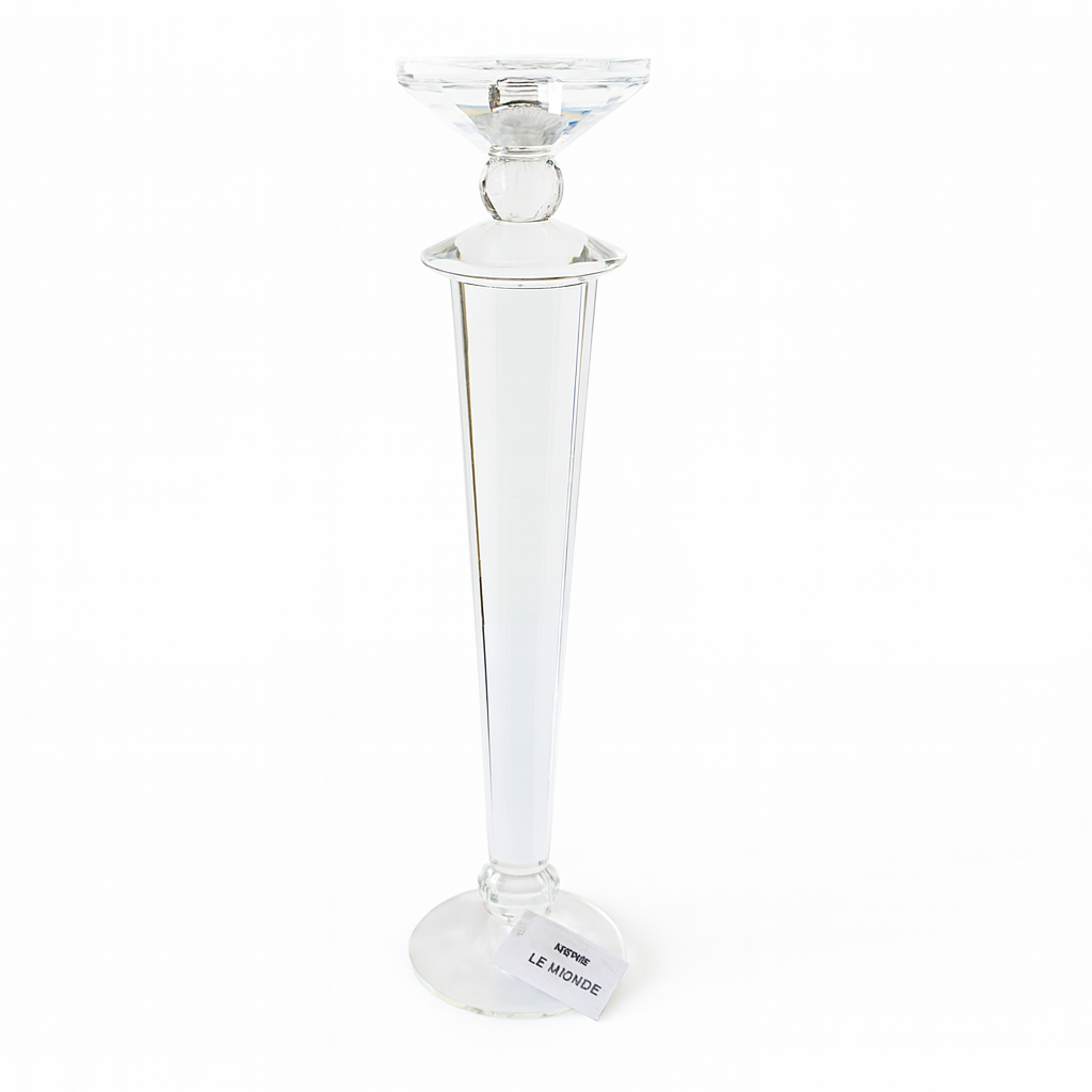 Crystal Cut Candle Holder Large