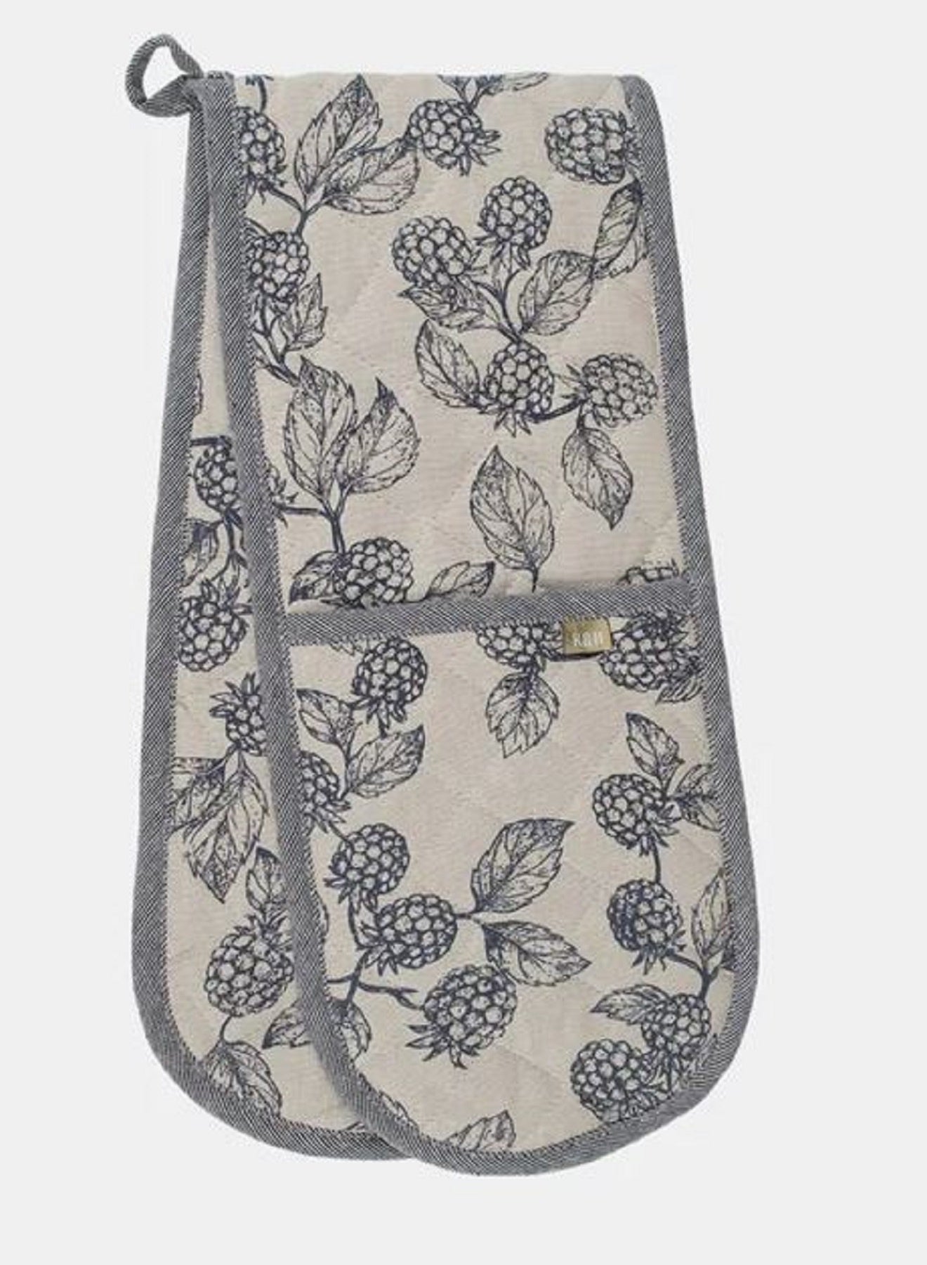 Berry and Bug Double Oven Glove Blue