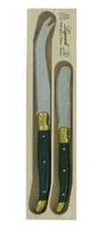 Laguoile Cheese Knife/Spreader set Black with Brass