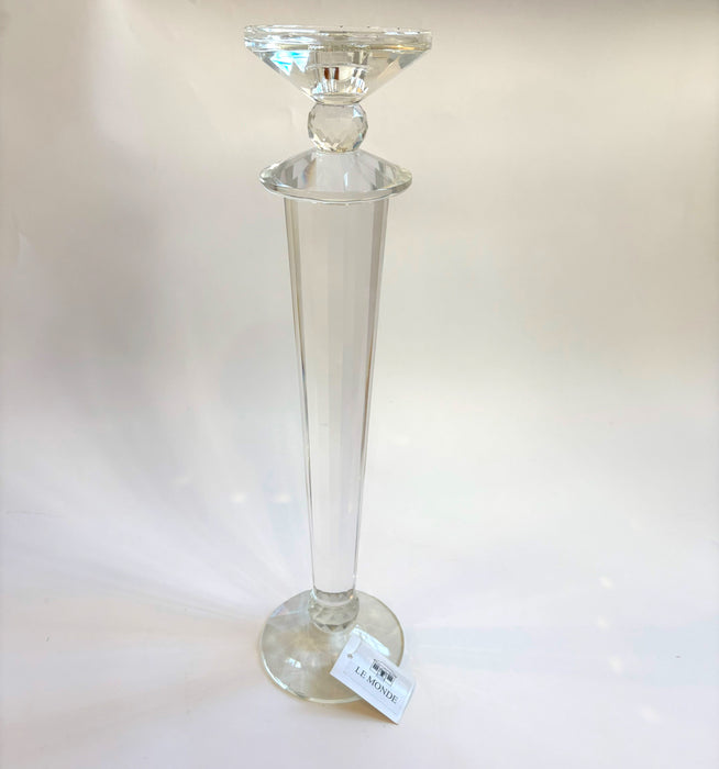 Crystal Cut Candle Holder Large