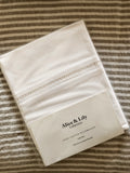Embroidered Pillowcase Hemstitch White