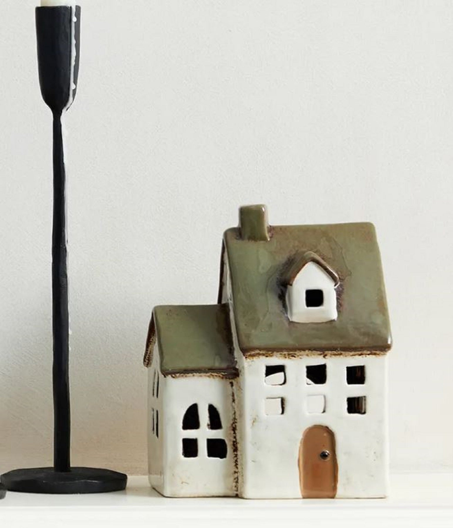 Alsace Tea Light Chapel Olive Green