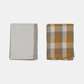 Check Tea Towel Mustard set of two