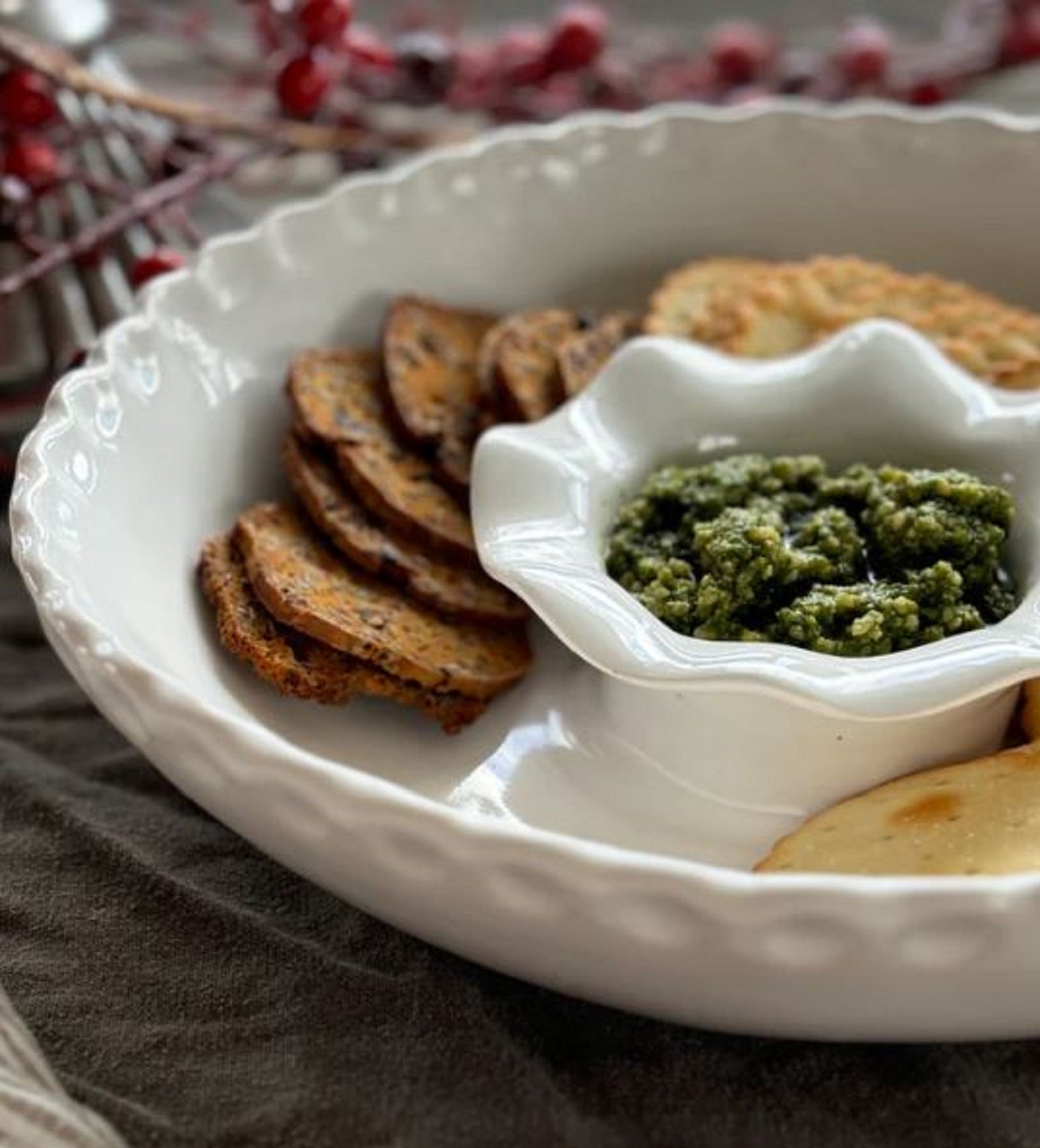 Chip & Dip Bowl White