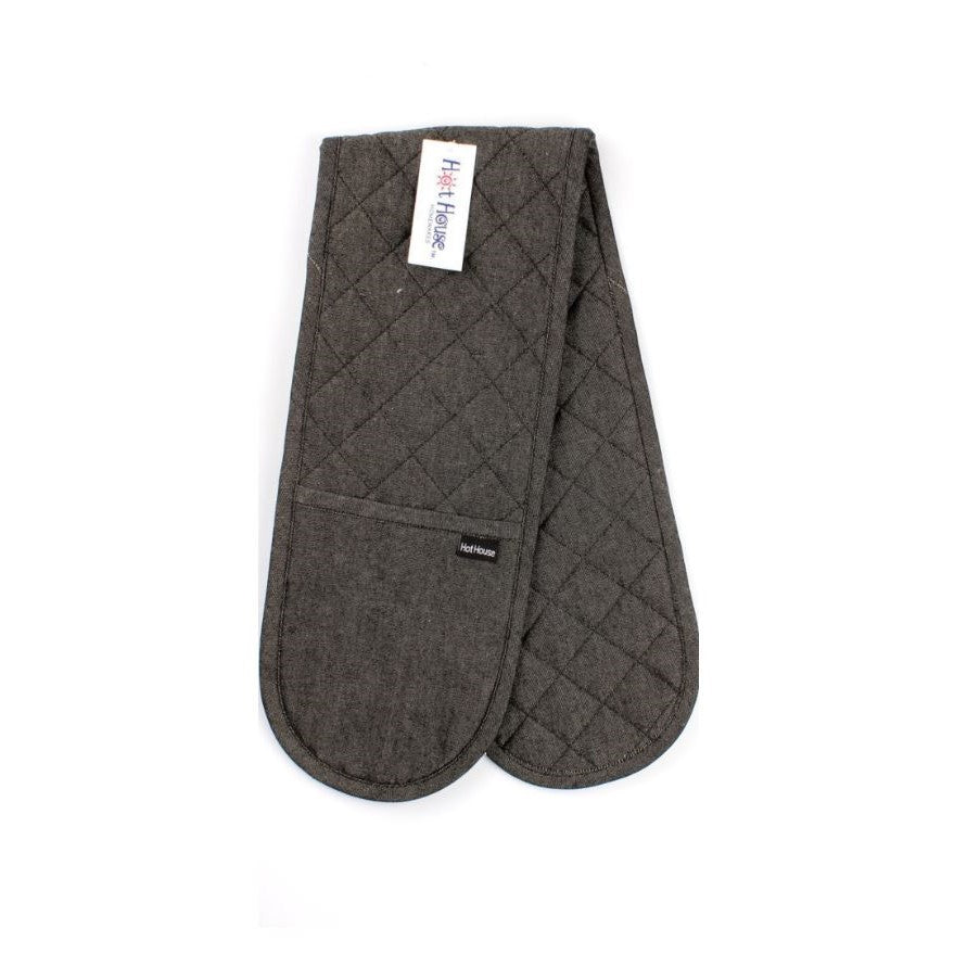 Double Oven Mitt Black Denim