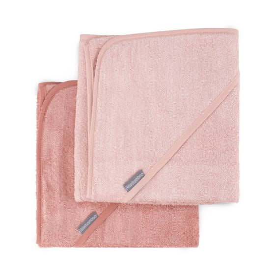 Hooded Towel set of 2 Dusty Rose