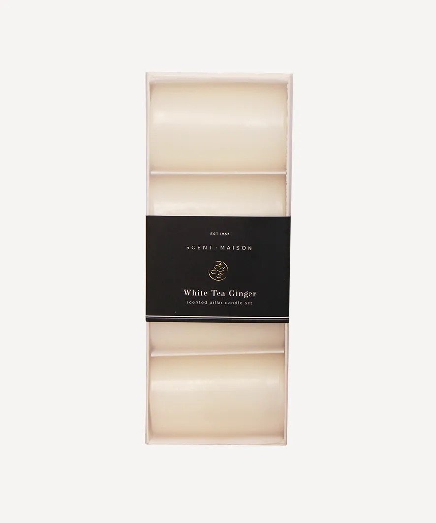 Maison Pillar Candle White Tea with Ginger