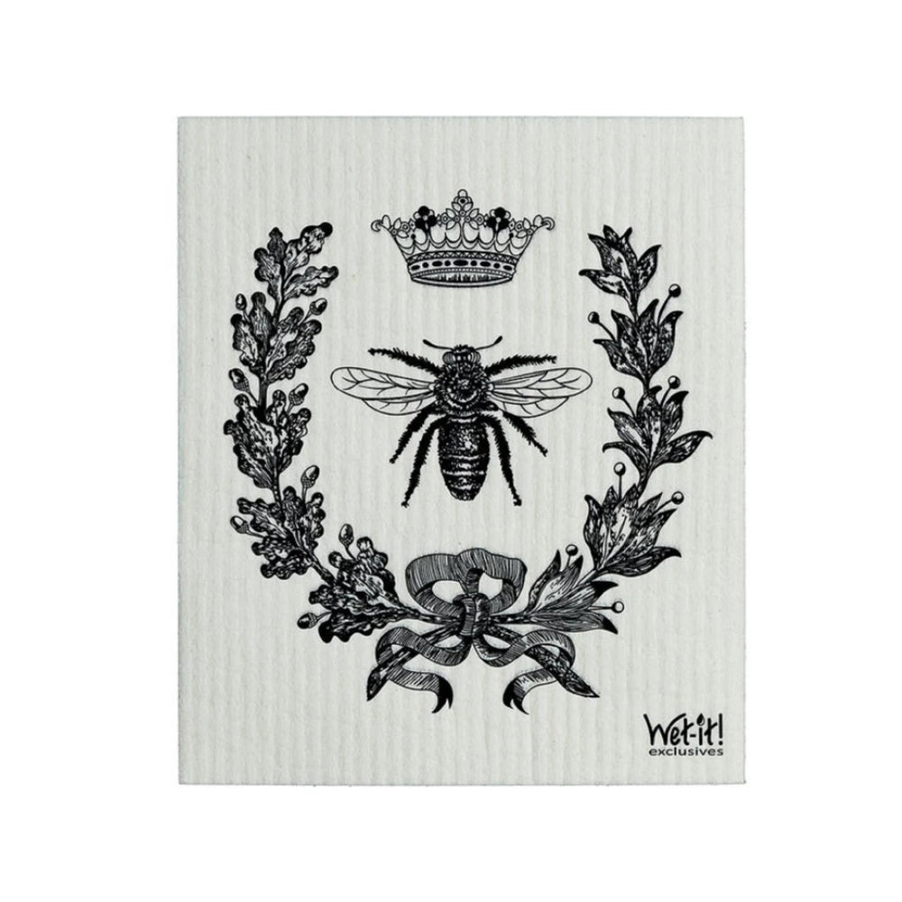 French Bee Dish Cloth Black
