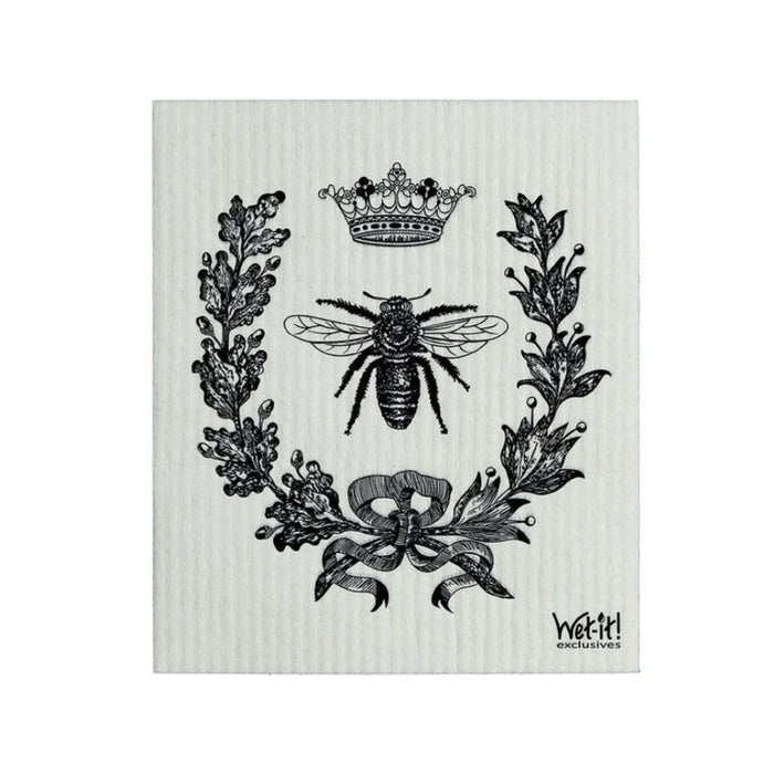 French Bee Dish Cloth Black