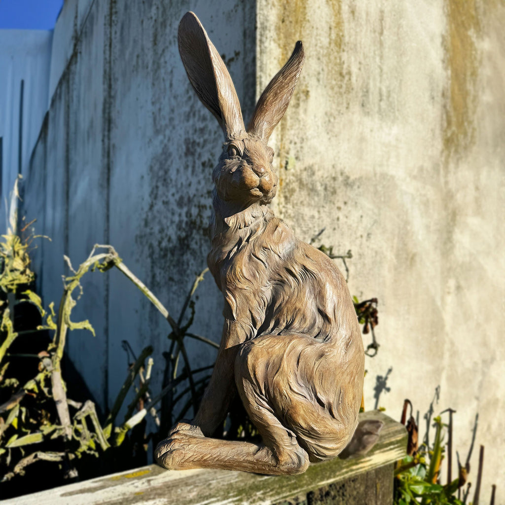 Country Hare Standing Earth Walnut